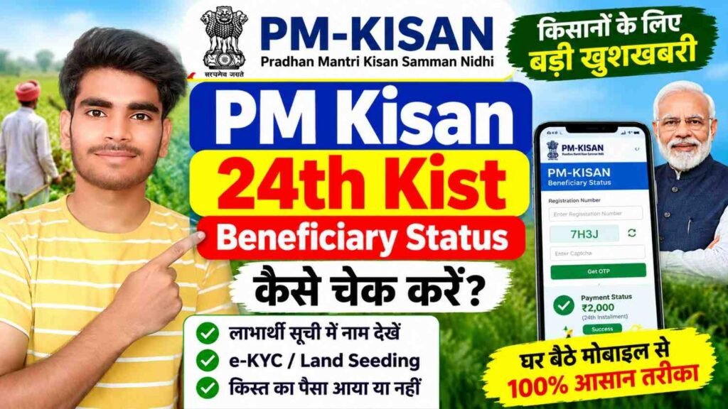 PM Kisan 24th Kist Beneficiary Status 2026