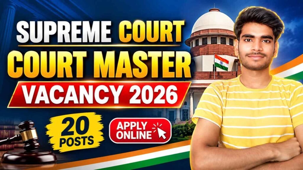 SCI Court Master Shorthand Recruitment 2026
