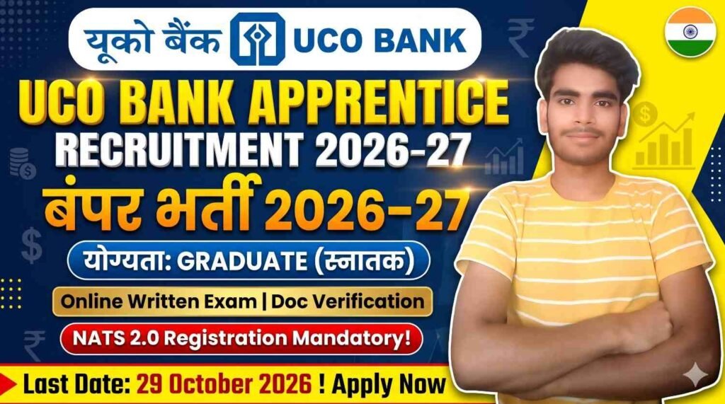UCO Bank Apprentice Recruitment 2026