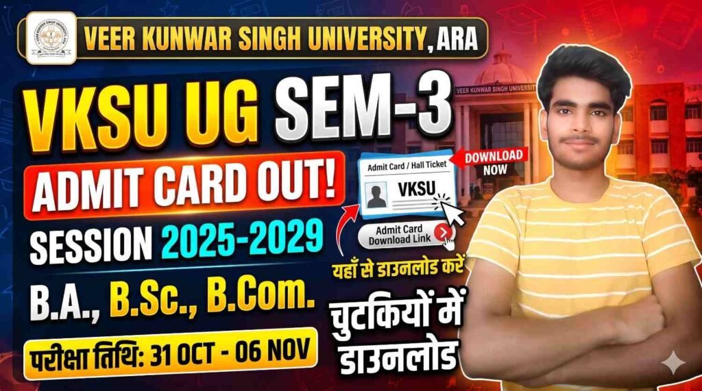VKSU UG Semester 3 Admit Card 2026